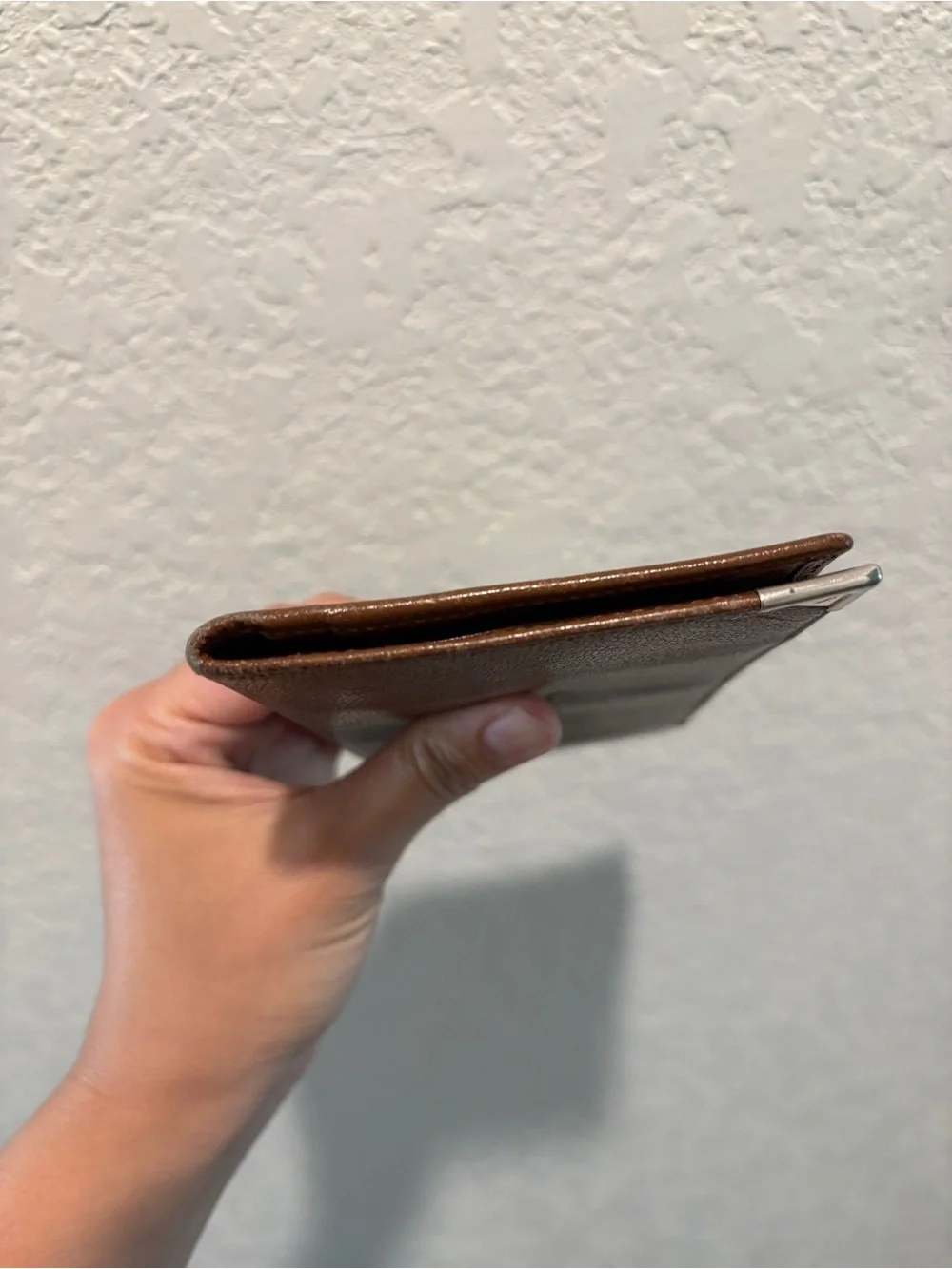 YSL Saint Laurent Brown Leather Long Card Holder Wallet